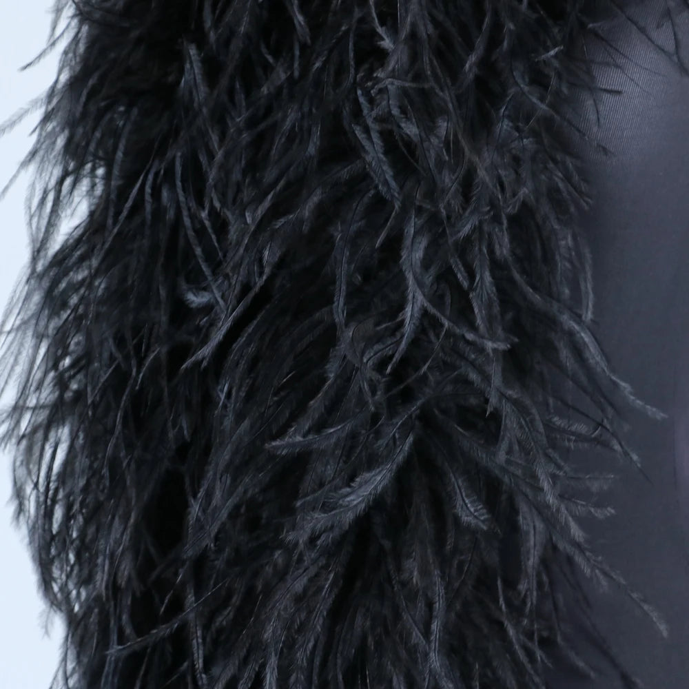 6-Ply Fluffy Ostrich Feather Scarf Boa