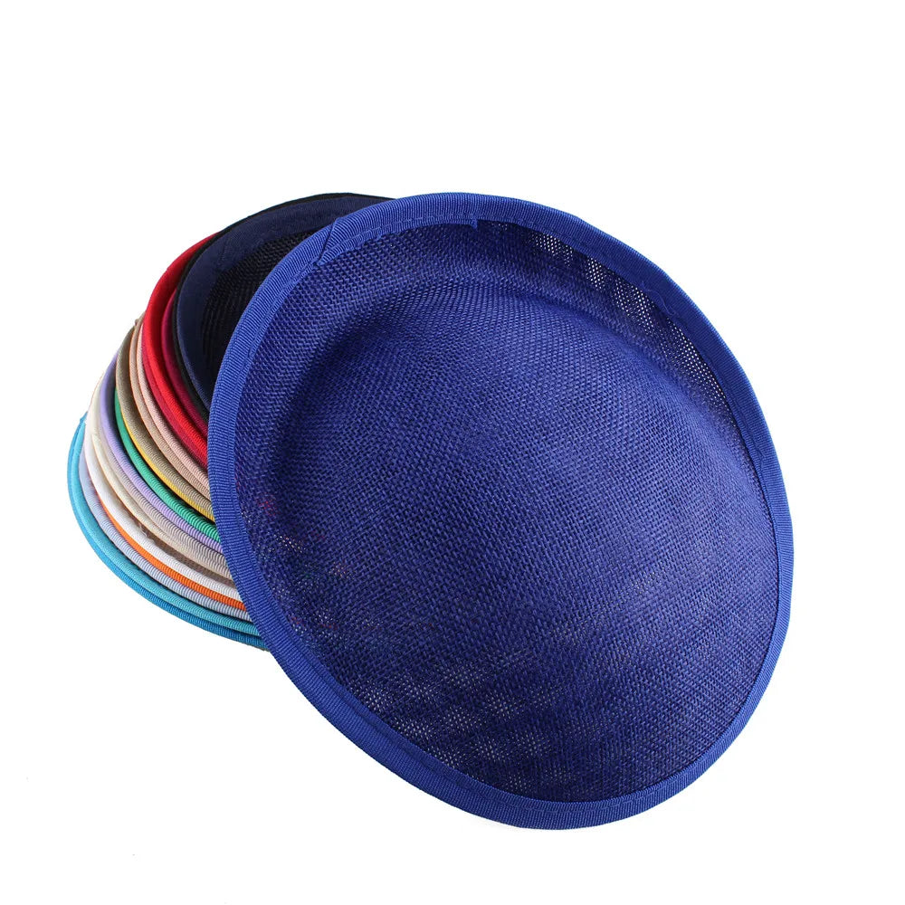 20cm Round Sinamay Fascinator Base DIY Millinery Headpiece Showgirl Hat Base