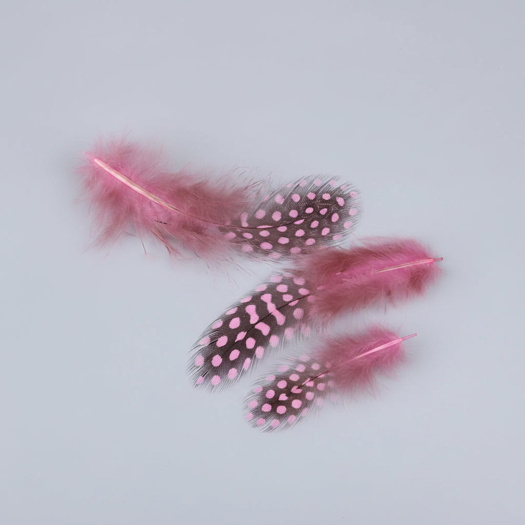 Natural Spotted Guinea Fowl Feathers 100PC