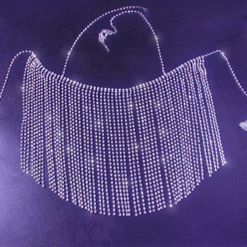 Crystal Tassel Bra & Shoulder Body Jewelry