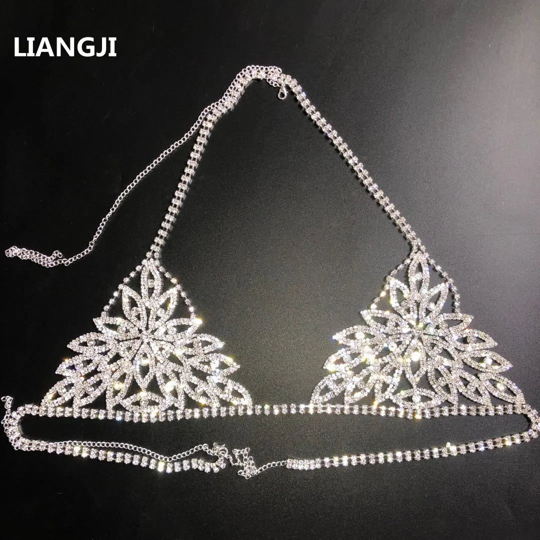 Rhinestone Bra & Brief Costume Jewelry