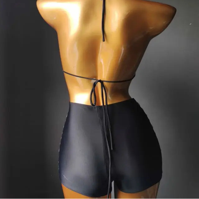 The Venus Vacation Bandage Bikini – Luxe Diamond Rhinestone Showgirl Set
