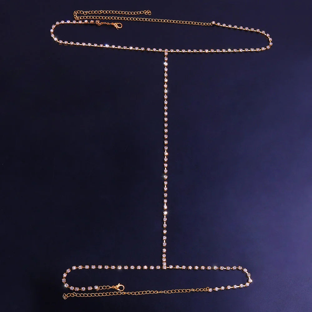 Adjustable Rhinestone Thigh Chain