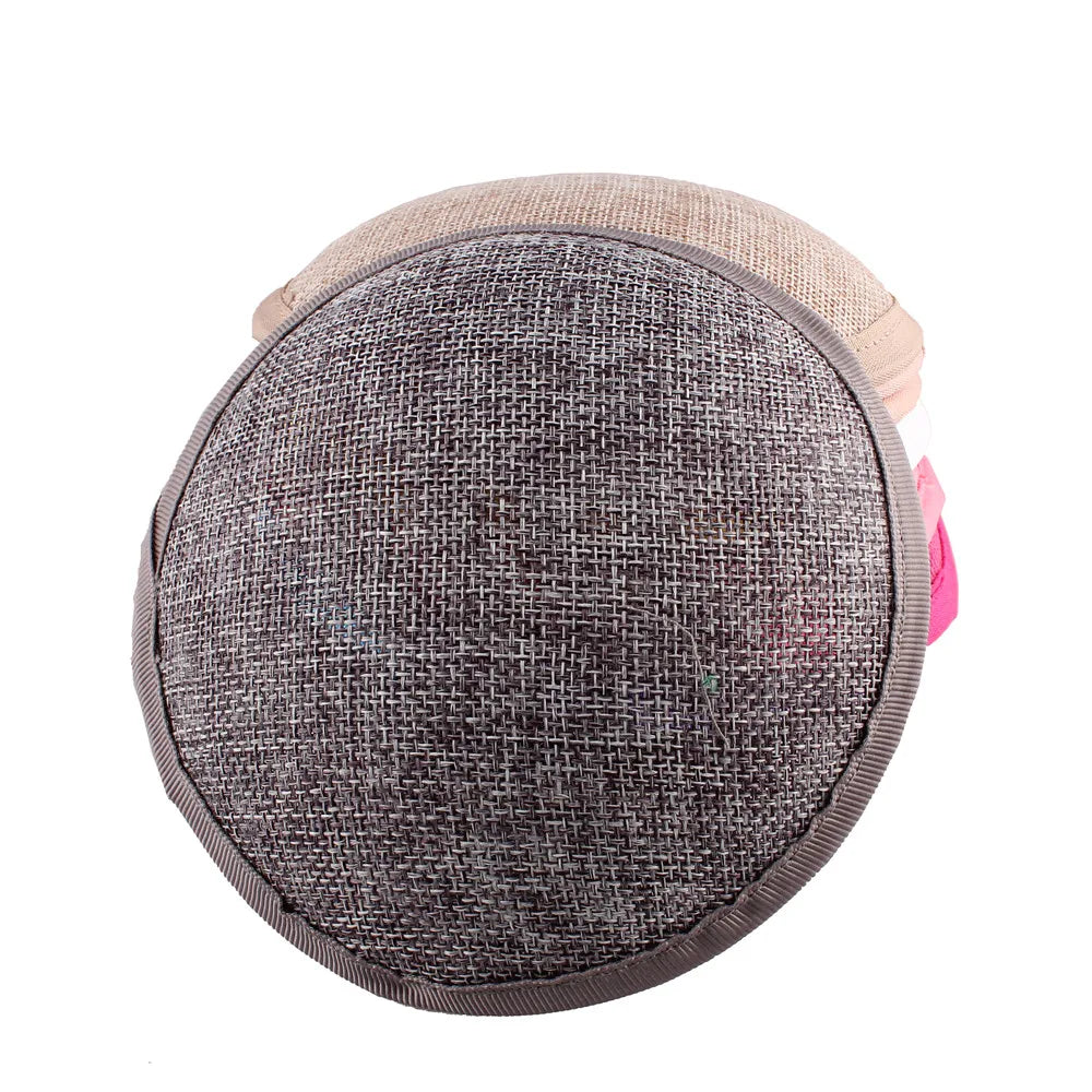 Round Imitation Sinamay Fascinator Base — 13 cm