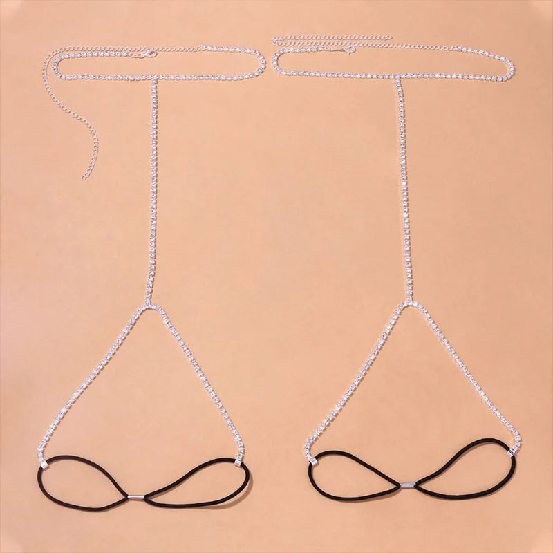 Rhinestone Thigh Chain — 2-Piece Set