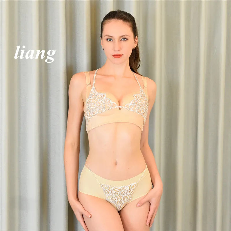 Rhinestone Bra & Thong Body Jewelry