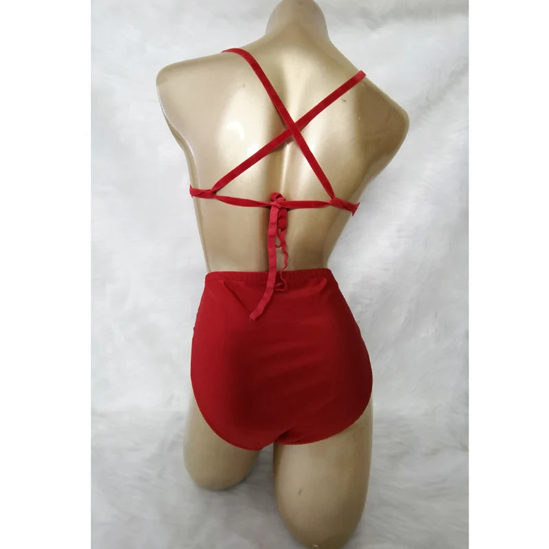 Sparkly Samba Carnival Stone Wire Bra & High-Waisted Bottom Two-Piece Costume Set