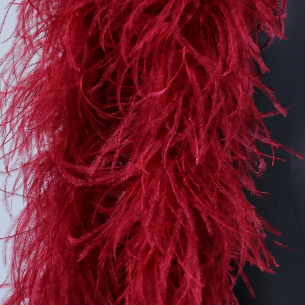 6-Ply Fluffy Ostrich Feather Scarf Boa