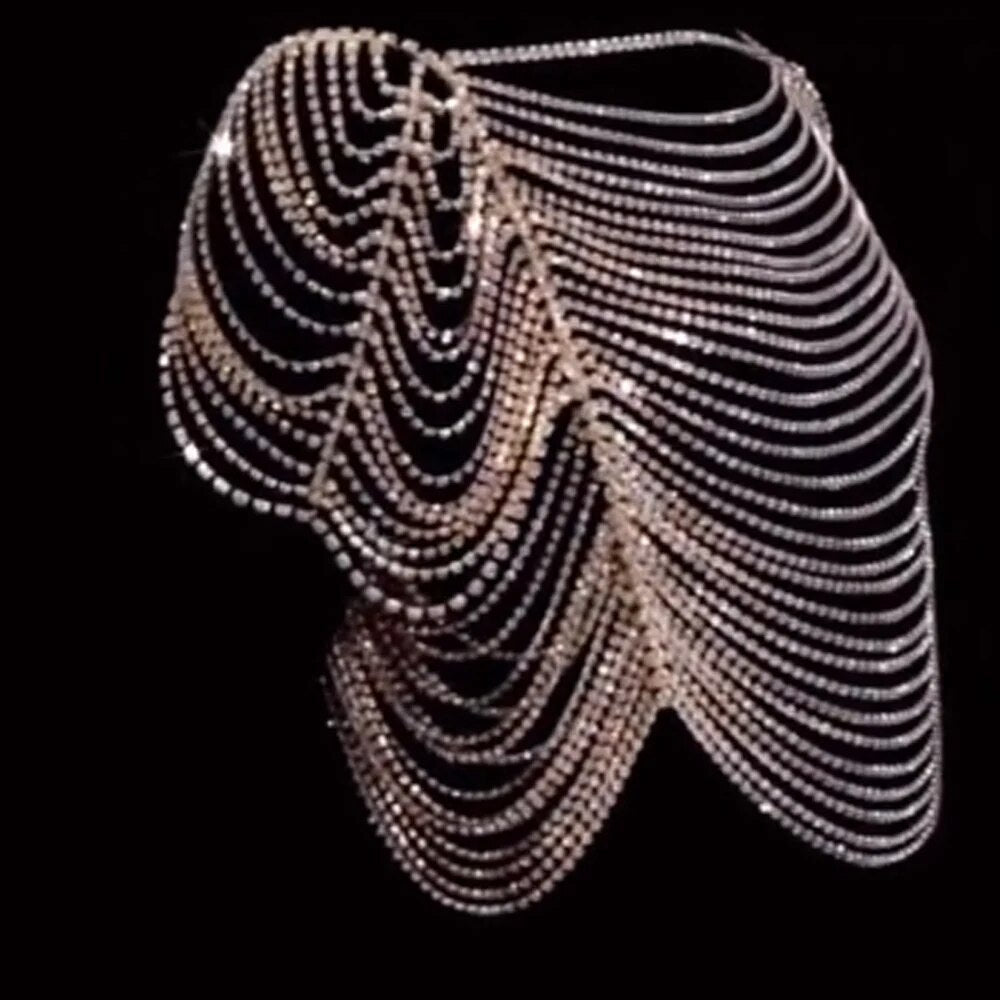 Luxury Multi-Layer Full Rhinestone Shoulder Body Chain