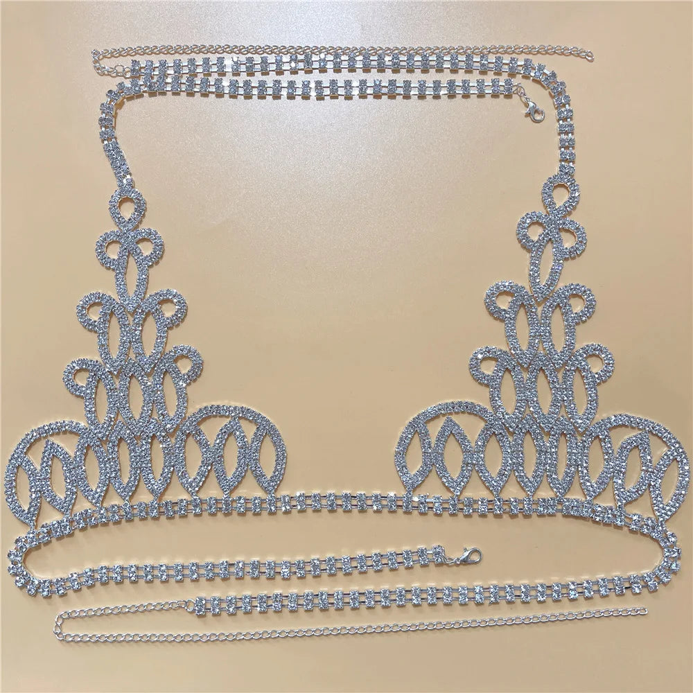 Crystal Bikini Bra & Thong Body Jewelry