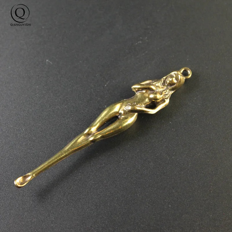 Handmade Brass Goddess Pendant Keychain