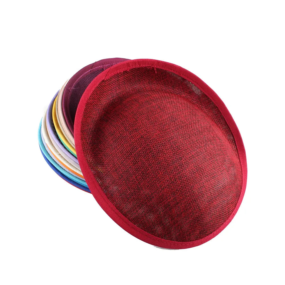 20cm Round Sinamay Fascinator Base DIY Millinery Headpiece Showgirl Hat Base