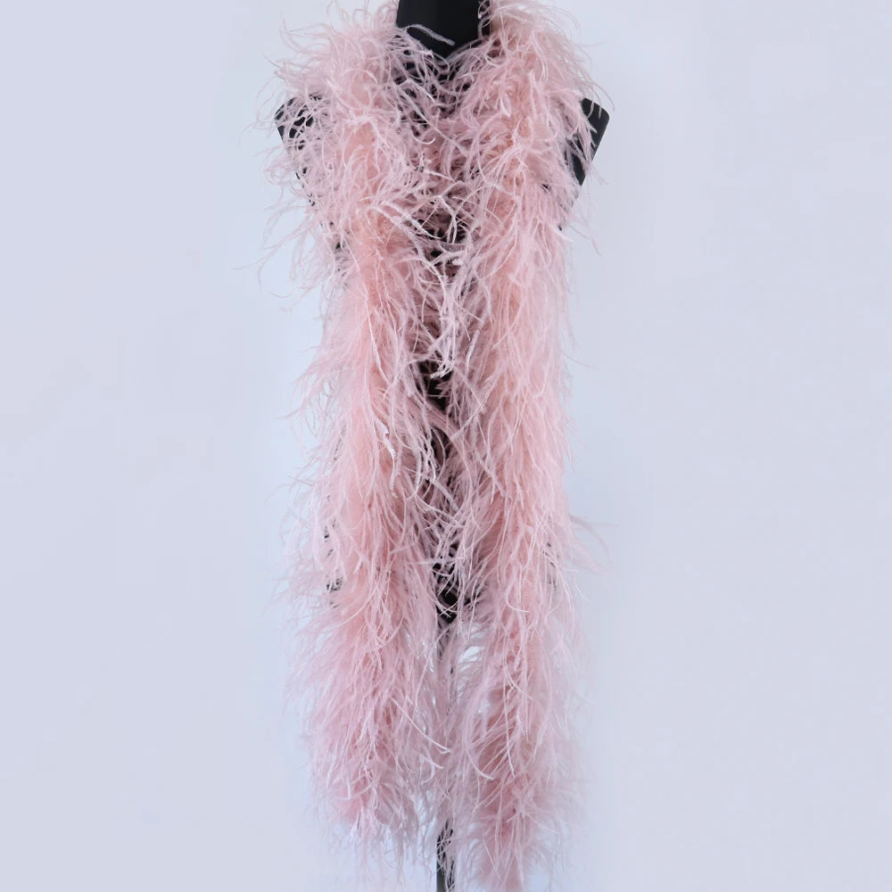 6-Ply Fluffy Ostrich Feather Scarf Boa