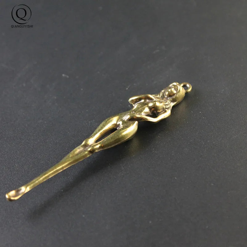 Handmade Brass Goddess Pendant Keychain