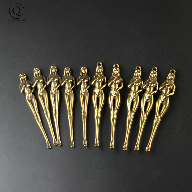 Handmade Brass Goddess Pendant Keychain