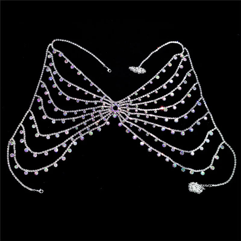 Multilayer Crystal Bra & Thong Body Jewelry