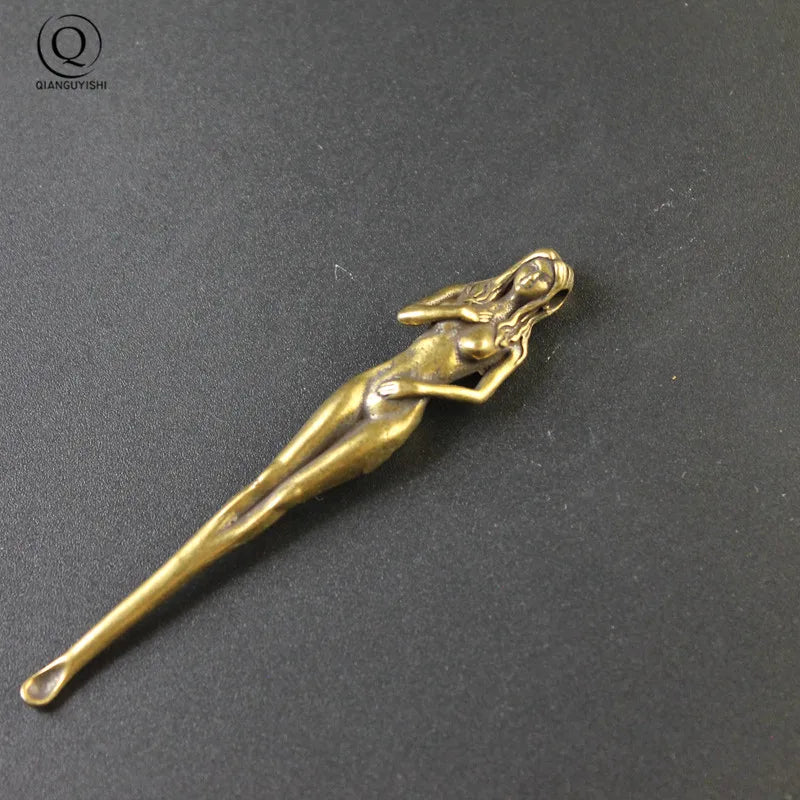 Handmade Brass Goddess Pendant Keychain