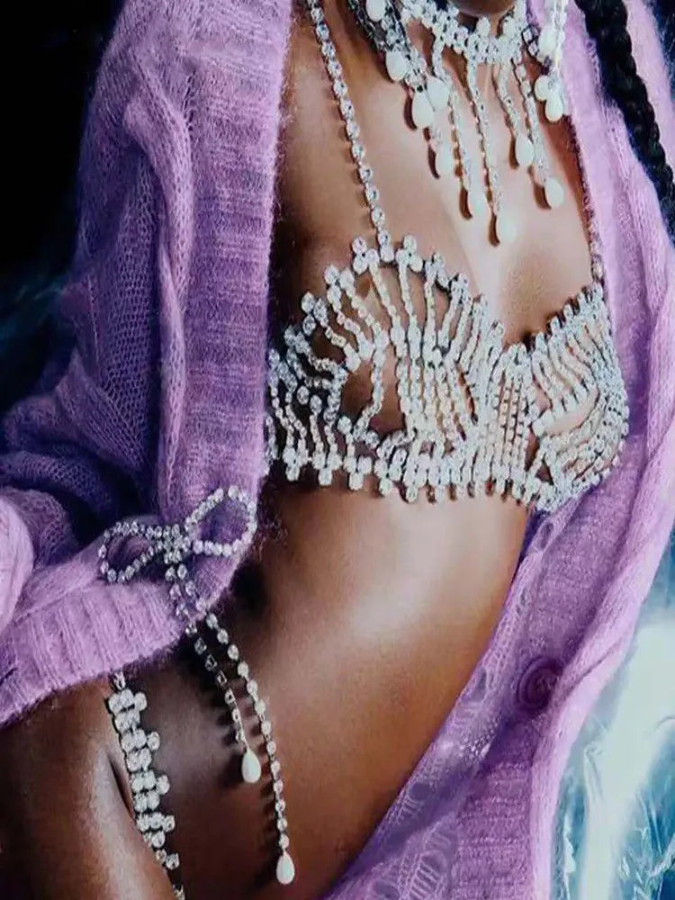 Crystal Bra & Thong Body Chain