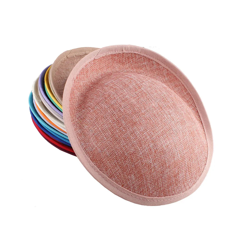 20cm Round Sinamay Fascinator Base DIY Millinery Headpiece Showgirl Hat Base
