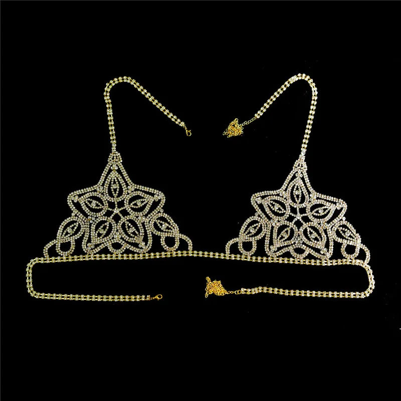 Rhinestone Bra & Thong Body Jewelry