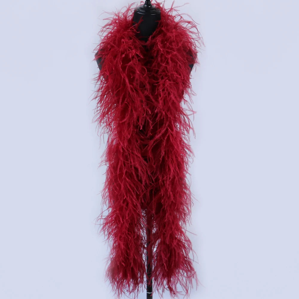 6-Ply Fluffy Ostrich Feather Scarf Boa