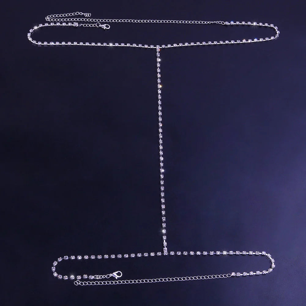 Adjustable Rhinestone Thigh Chain