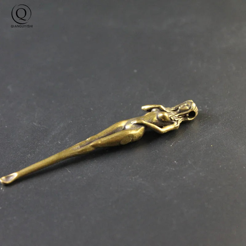 Handmade Brass Goddess Pendant Keychain