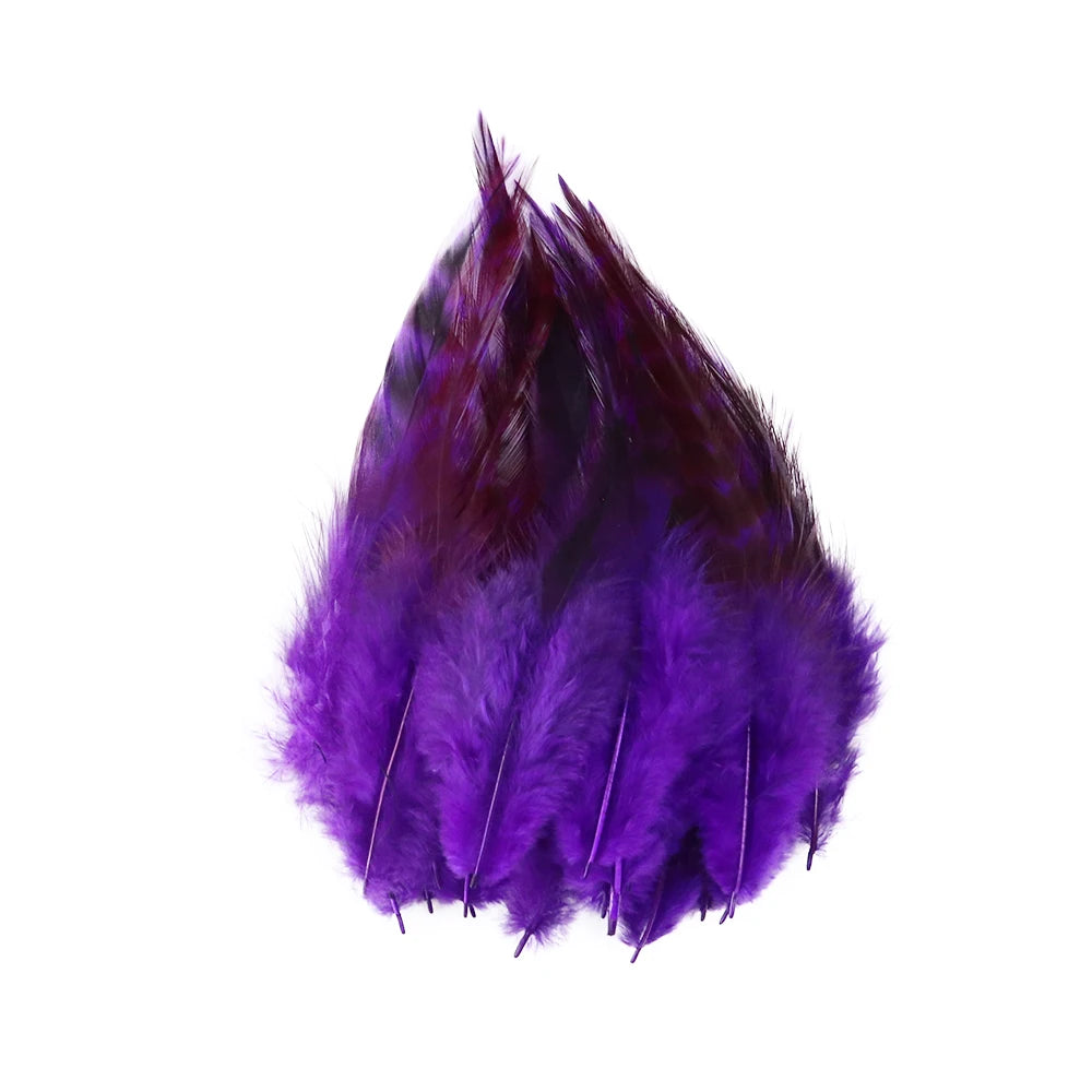 Natural Rooster Feather Fringe Trim 10-15cm