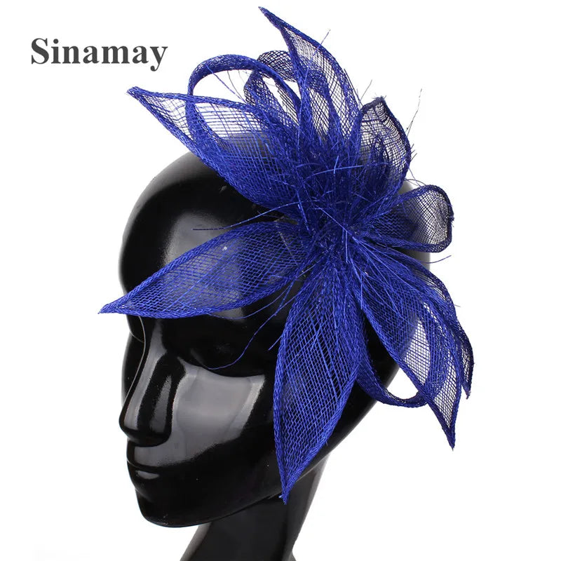 16cm Sinamay Floral Bow Fascinator Hair Clip Kentucky Derby Cocktail Tea Party Hat