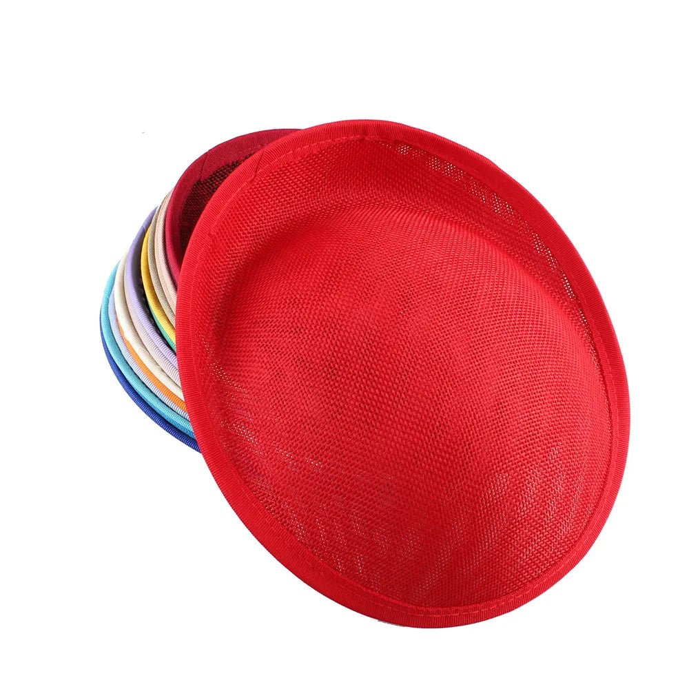 20cm Round Sinamay Fascinator Base DIY Millinery Headpiece Showgirl Hat Base