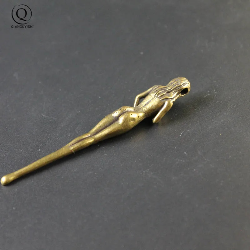 Handmade Brass Goddess Pendant Keychain