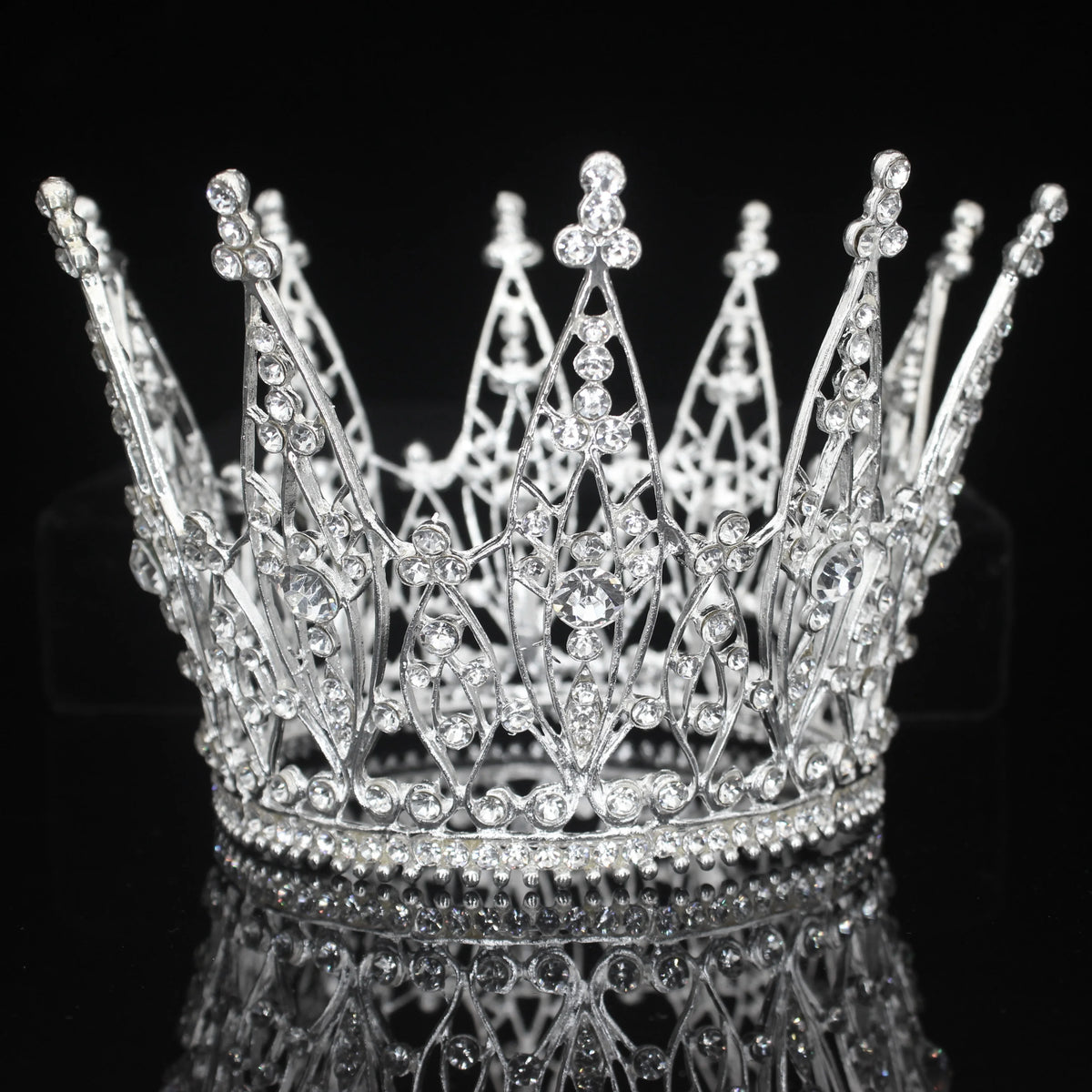 Bridal Rhinestone Tiara Crown for Weddings, Prom & Pageants