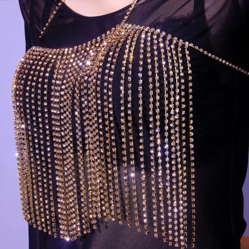 Crystal Tassel Bra & Shoulder Body Jewelry