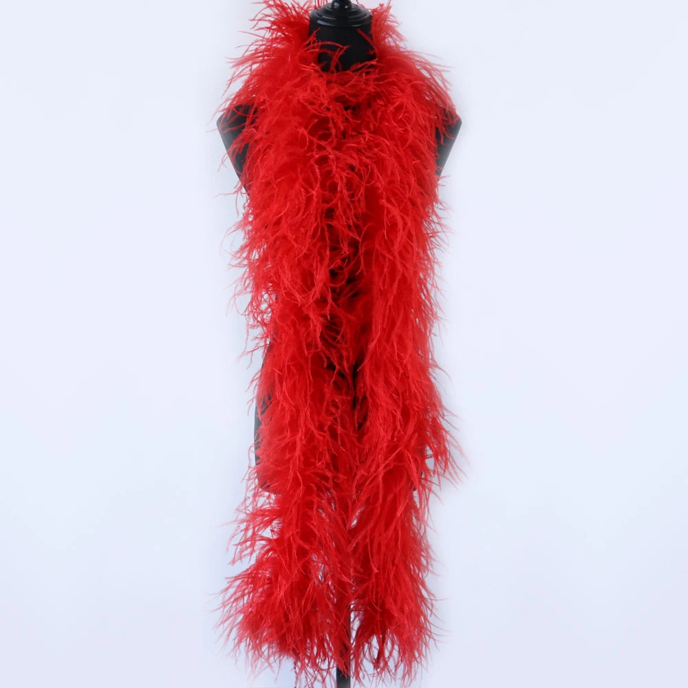6-Ply Fluffy Ostrich Feather Scarf Boa