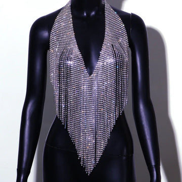 Dazzling Crystal Tassels Waist & Bikini Bra Body Chain Jewelry