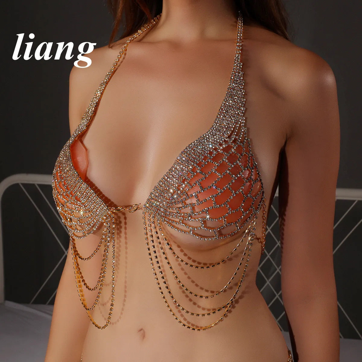 Crystal Tassel Bra & Brief Body Jewelry