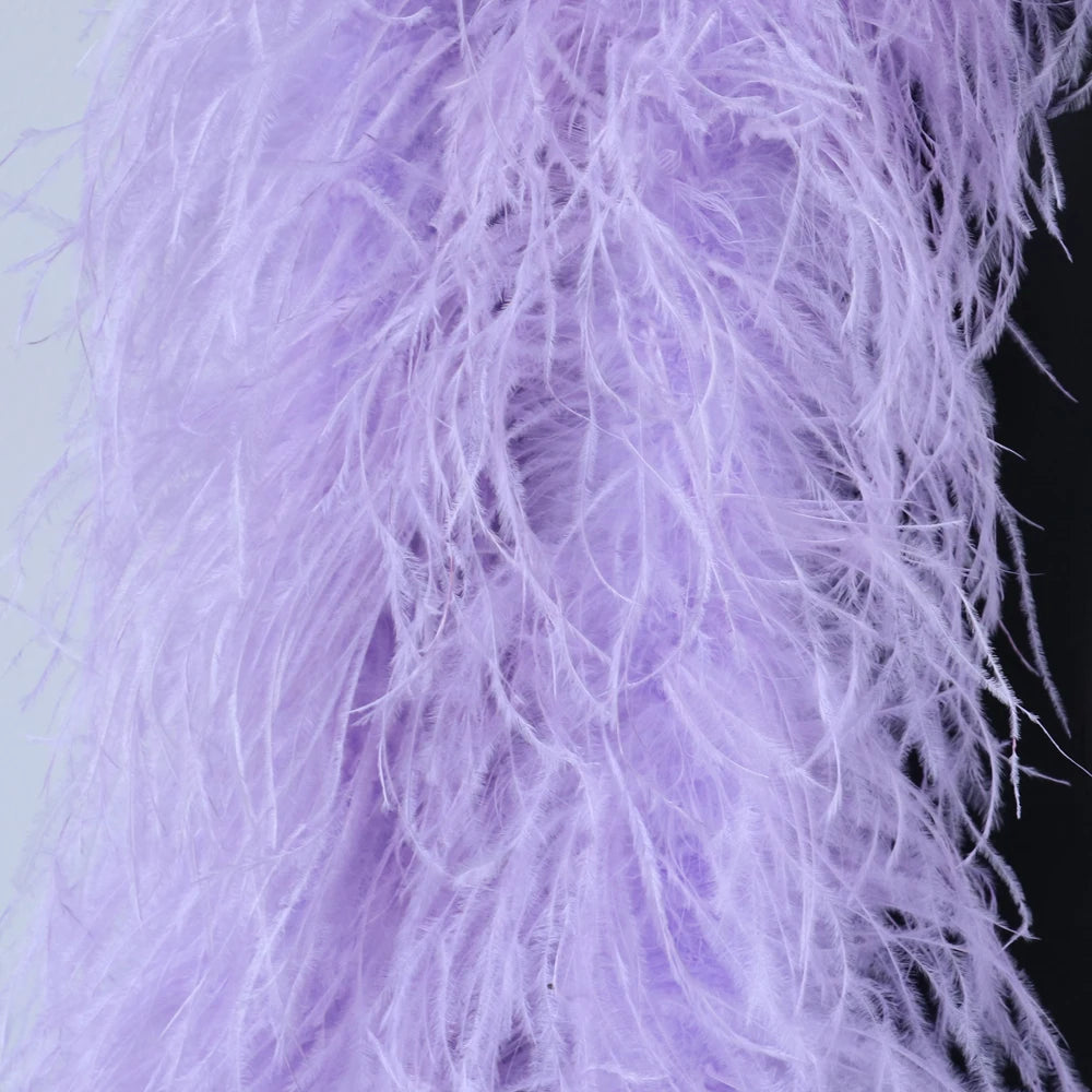 6-Ply Fluffy Ostrich Feather Scarf Boa