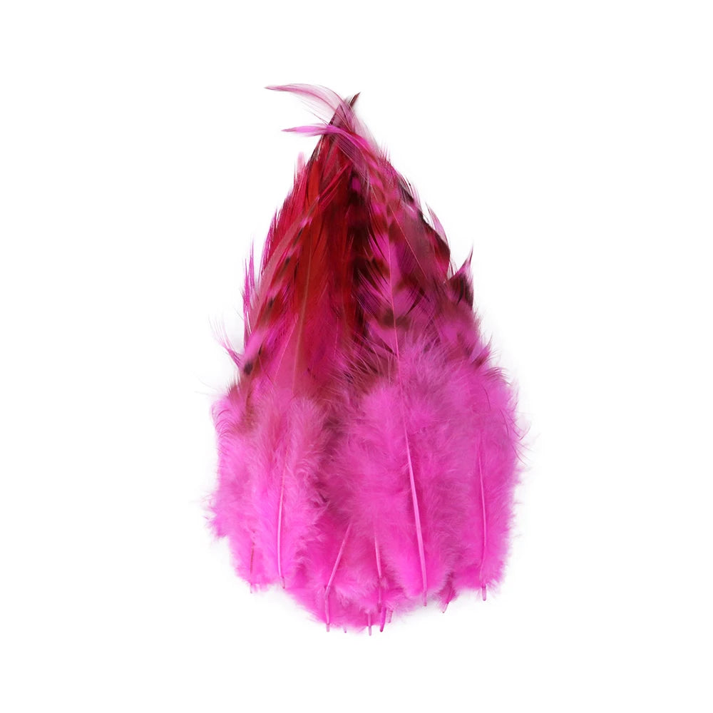 Natural Rooster Feather Fringe Trim 10-15cm