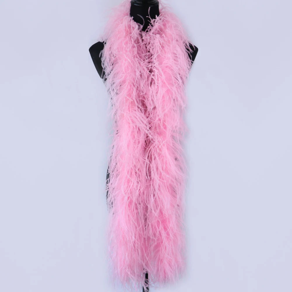 6-Ply Fluffy Ostrich Feather Scarf Boa