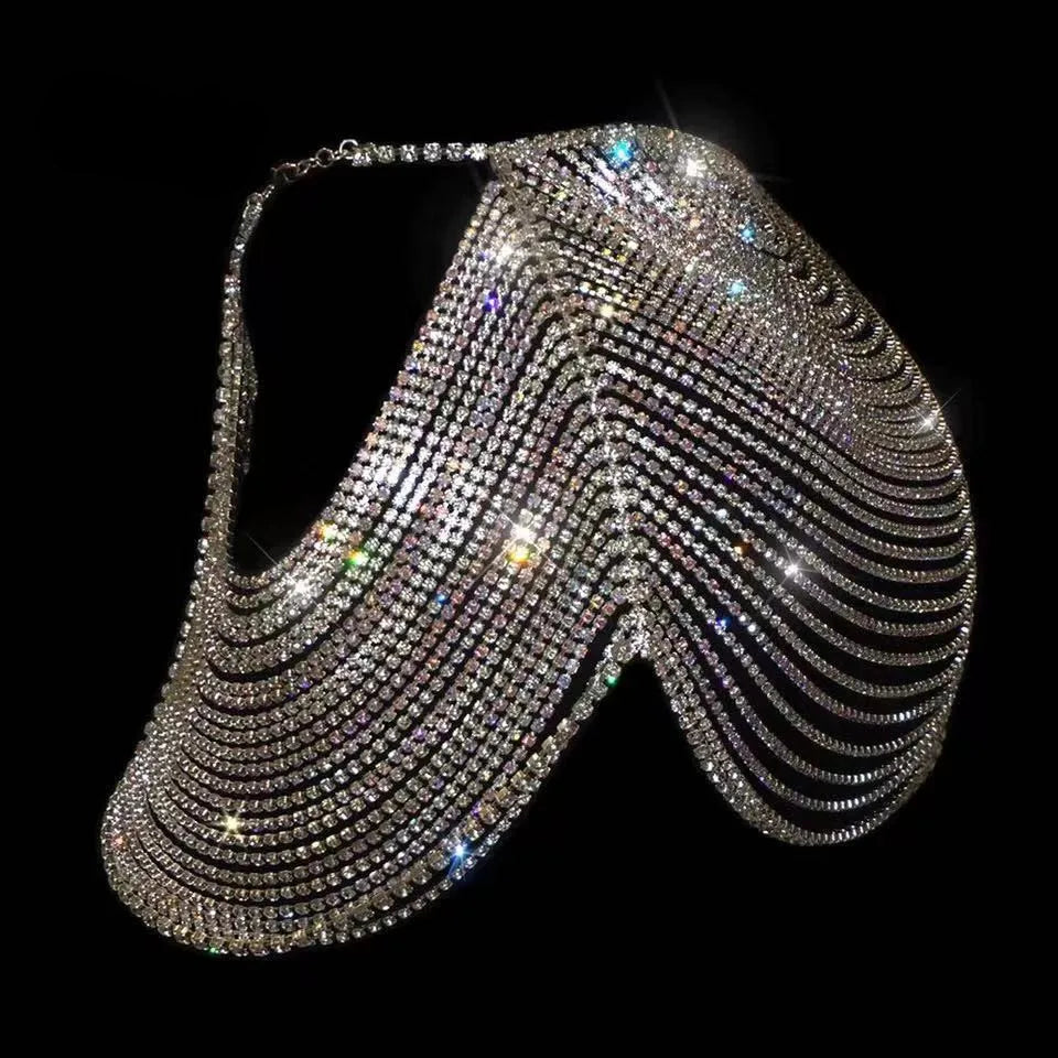 Rhinestone Fringe Vest & Skirt Body Jewelry