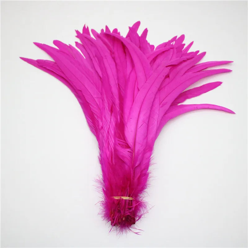 50pcs Natural Rooster Tail Feather Plumes