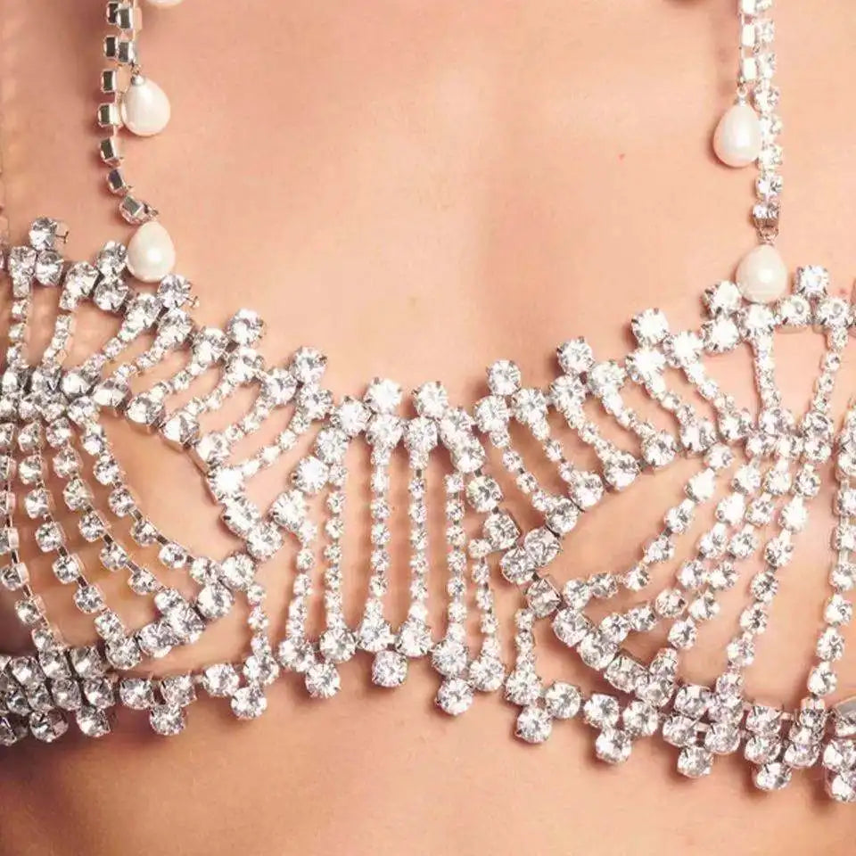 Crystal Bra & Thong Body Chain