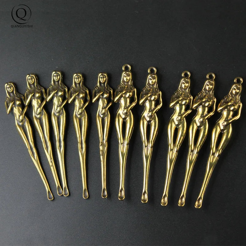 Handmade Brass Goddess Pendant Keychain