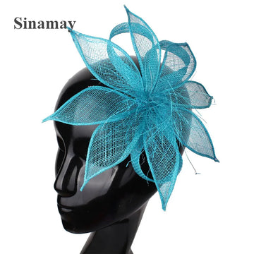 16cm Sinamay Floral Bow Fascinator Hair Clip Kentucky Derby Cocktail Tea Party Hat