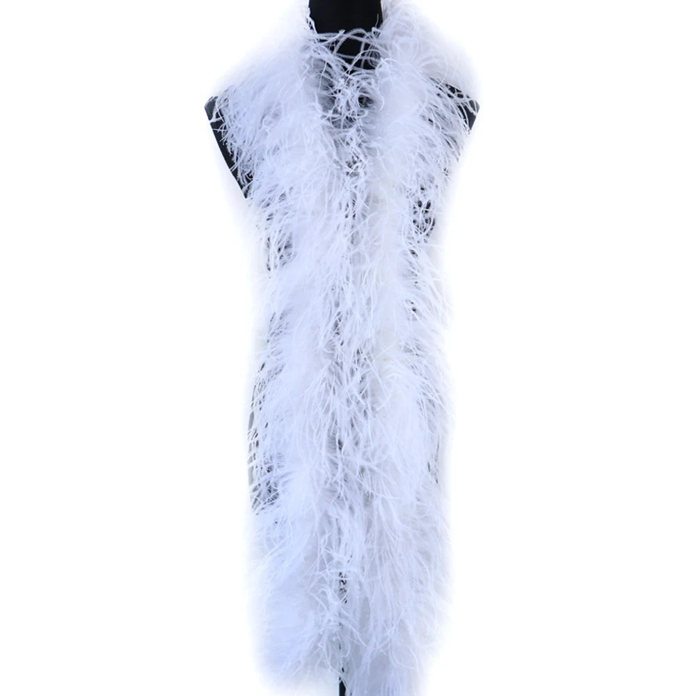 6-Ply Fluffy Ostrich Feather Scarf Boa