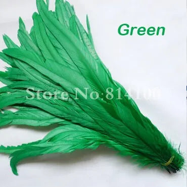 Premium Two-Tone Rooster Tail Feather Plumes (100PCS)