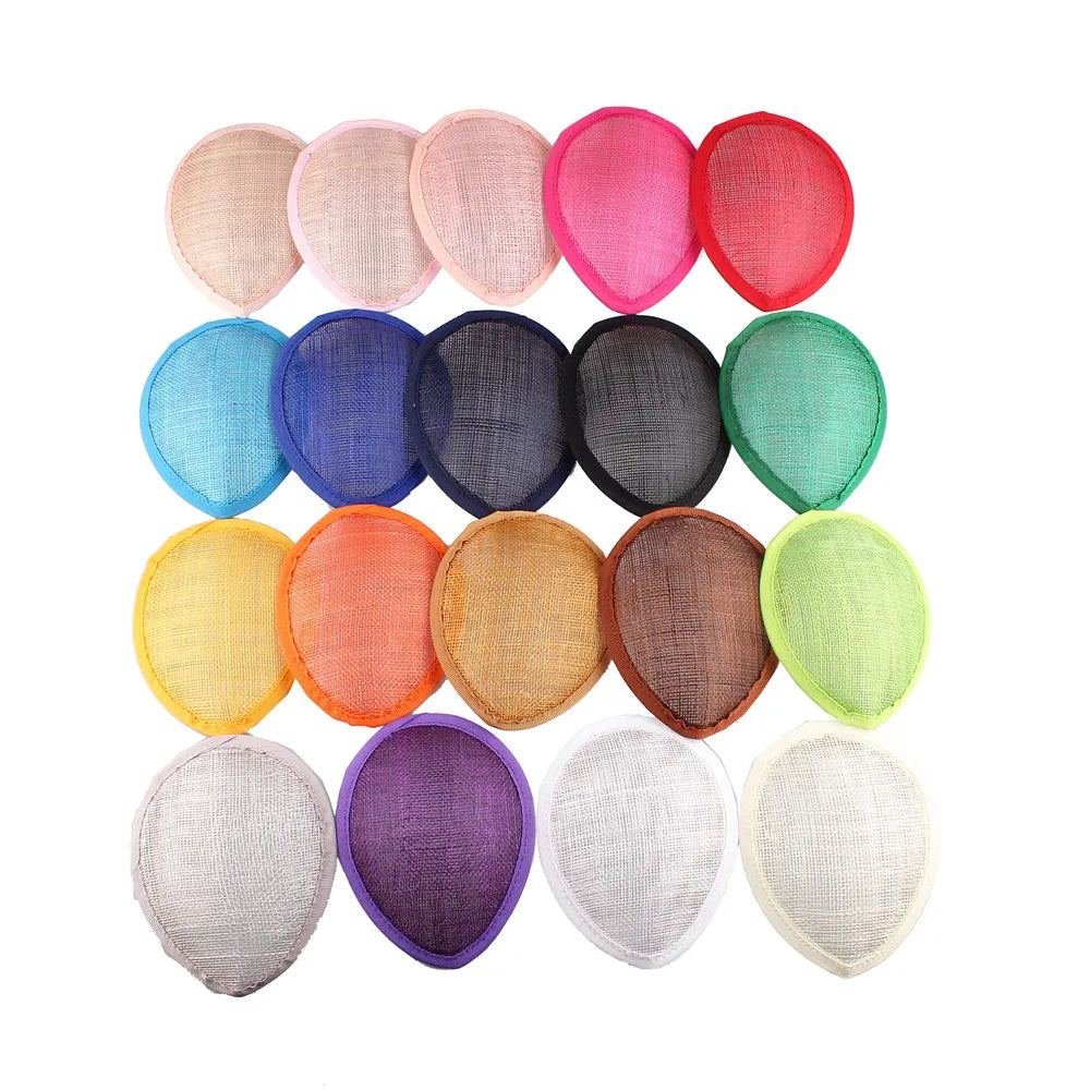 13cm Teardrop Sinamay Fascinator Base DIY Millinery Headpiece Cocktail Hat Mold