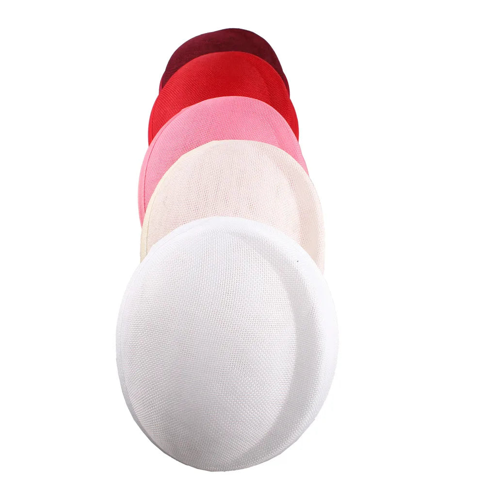 16x19cm Oval Sinamay Button Cap Fascinator Base 5-Pack DIY Millinery Hat Mold