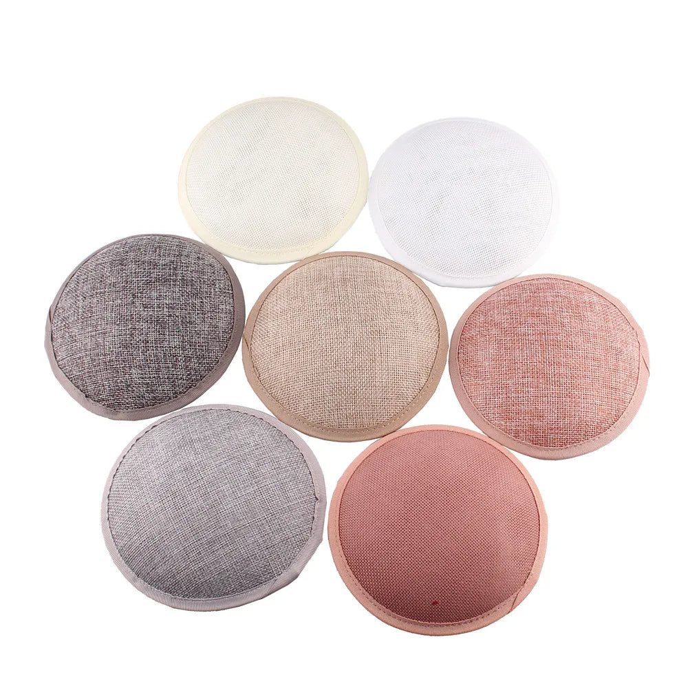 Round Imitation Sinamay Fascinator Base — 13 cm