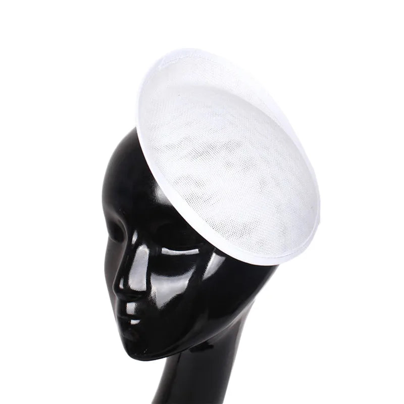 20cm Round Sinamay Fascinator Base DIY Millinery Headpiece Showgirl Hat Base